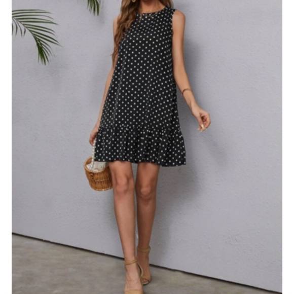 Boho polka dots ruffle hem dress - Picture 16 of 16